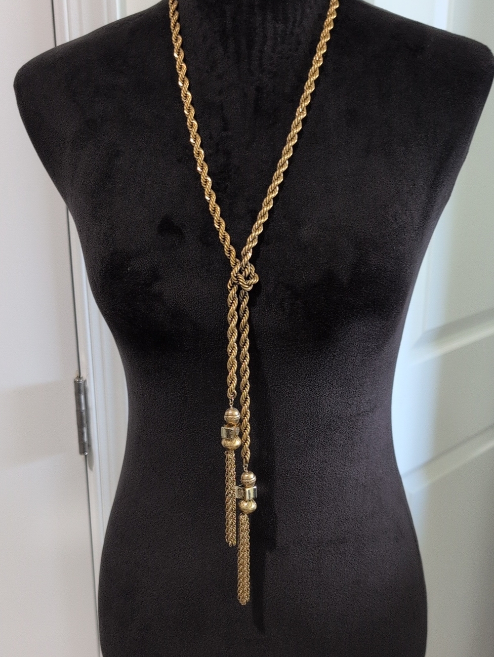 NWOT Chicos Gold Rope Tassel Lariat Necklace - Women Jewelry